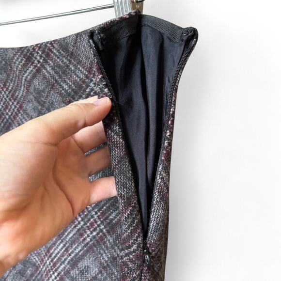 Express Wool Blend Plaid Flounce Skirt – Size 6 - Picture 3 of 7